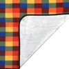 vidaXL Picnic Blanket Foldable Multicolor Plaid 78.7"x78.7" Velvet