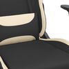 vidaXL Gaming Chair Black and Cream Fabric