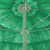vidaXL Hawaii Beach Parasol Green Polyester 118.1 in diameter