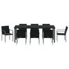 vidaXL Garden Dining Set 9 pcs Black and Grey PE Rattan