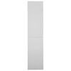 vidaXL Office Cabinet Light Grey Steel, Tempered Glass Medium