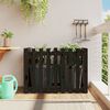 vidaXL Garden Raised Bed Black Solid Pine Wood 39.4 x 19.7 x 27.6 in