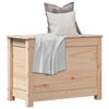 vidaXL Storage Box Natural Pine Solid Pine Wood 23.6 x 12.6 x 17.9 in
