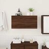 vidaXL Bathroom Wall Cabinet Brown oak Engineered wood 31.5x9.8x15.7 in