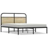 vidaXL Bed Frame Sonoma Oak Steel, Engineered wood King Size Bed Frame