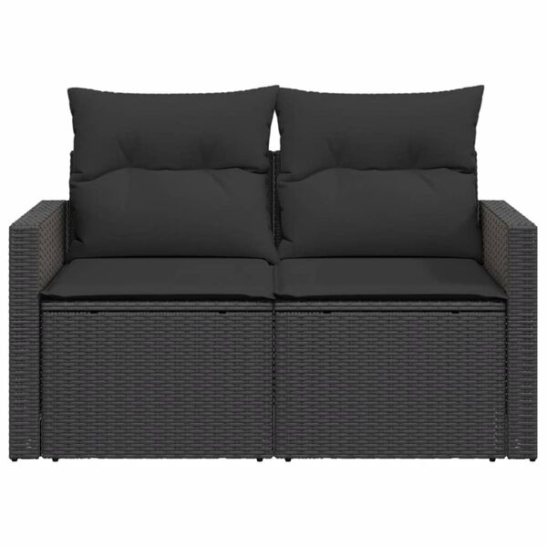 vidaXL Garden Sofa Black