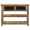 vidaXL Console Table Natural Mango Wood Solid Mango Wood Slim