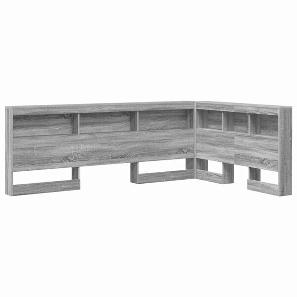 vidaXL Storage Headboard Grey Sonoma 47.24 in Engineered Wood