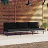 vidaXL Garden Sofa Dark Grey Powder-coated steel Standard Garden Sofa