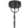 vidaXL Hanging Lamp Black and brown Iron and solid mango wood Medium