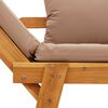 vidaXL Garden Bench Taupe Solid acacia wood, 100% polyester Large