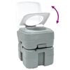 vidaXL Camping Toilet Grey 16.34 x 14.37 x 16.54 in