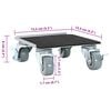 vidaXL Furniture Rollers 4 pcs with Lifter 5.3x5.3x2.4" Steel 2866.0 lb