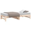vidaXL Day Bed Natural Wood Solid Pine Wood Double