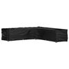 vidaXL Garden Furniture Cover Black Polyethylene Large