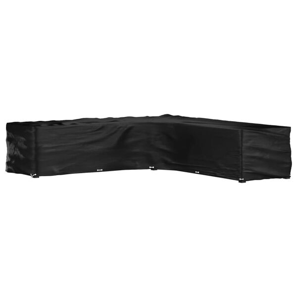 vidaXL Garden Furniture Cover Black Polyethylene Large