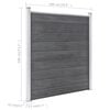 vidaXL Garden Fence WPC 139"x73.2" Gray
