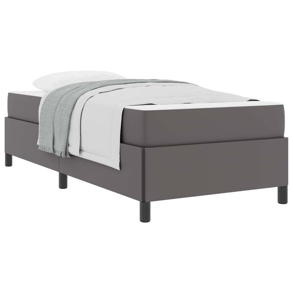 vidaXL Bed Frame with Mattress Grey 31.50 x 78.74 in Fabric