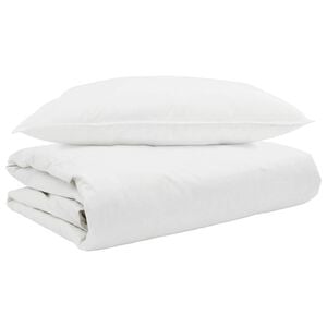 vidaXL Summer Duvet with Pillow 2 pcs White Down Feather