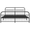 vidaXL Bed Frame Black Steel Full Bed Frame Rectangular Durable