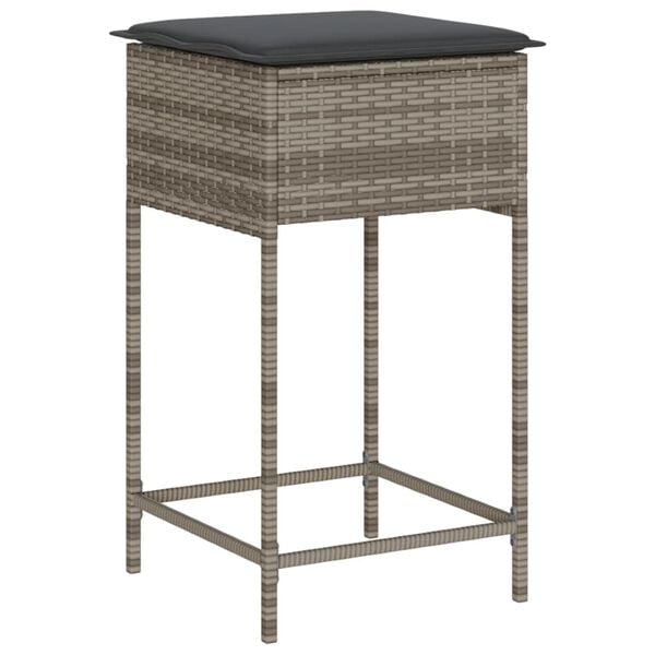 vidaXL Garden Bar Stool Grey