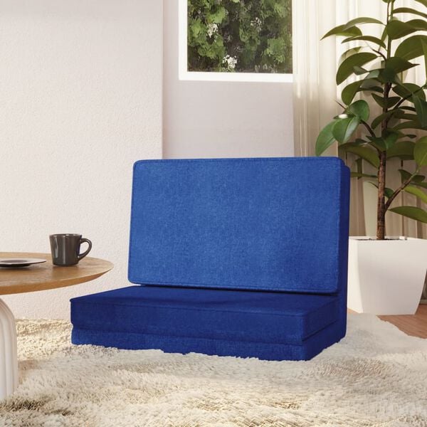 vidaXL Floor Chair Blue Fabric (100% polyester), metal Variable Foldable