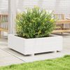 vidaXL Garden Planter White Solid Pine Wood Large Decorative Inlays