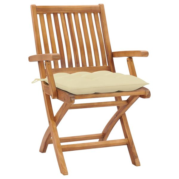 vidaXL Garden Chair Set of 2 Natural teak wood