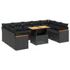 vidaXL Garden Sofa Set Black