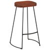 vidaXL Bar Stool Set of 2 Brown, Black
