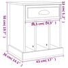 vidaXL Bedside Cabinet Smoked Oak Engineered wood 16.9 x 14.2 x 19.7 in
