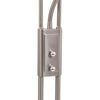 vidaXL Stand Lamp Silver Steel Tall Adjustable Armrests Stand Lamp
