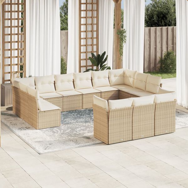 vidaXL Garden Sofa Set Beige