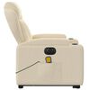 vidaXL Electric Stand up Massage Recliner Chair Cream Fabric