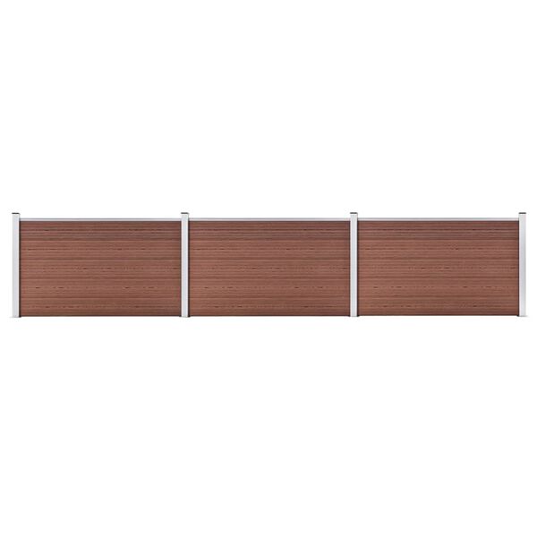 vidaXL Garden Fence WPC 207.1"x41.7" Brown