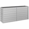vidaXL Garden Raised Bed Silver Galvanized Steel 63.0 x 15.7 x 30.3 in