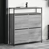 vidaXL Shoe Cabinet Grey sonoma Engineered wood Large Minimalistic