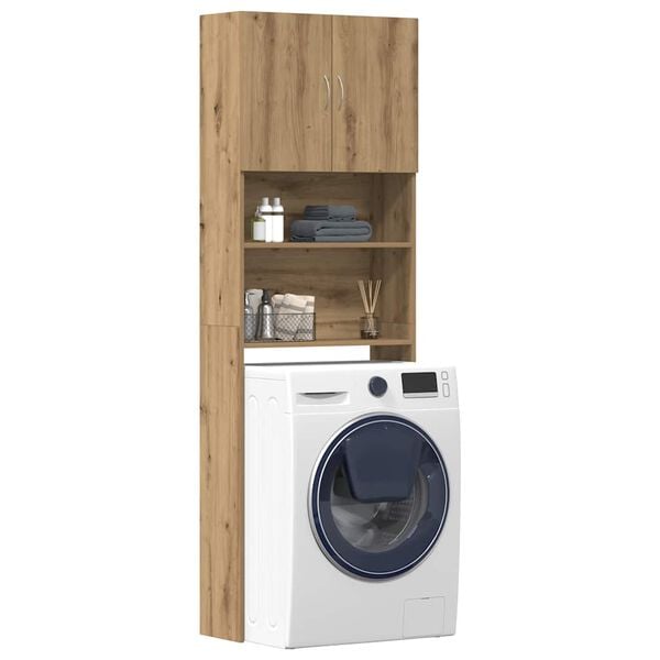 vidaXL Washing Machine Cabinet Artisan Oak 25.2x9.4x74.8" Engineered Wood