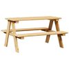 vidaXL Kids Table Natural wood color Solid pine wood Medium Durable