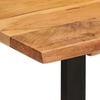vidaXL Dining Table Acacia Wood Natural, Black