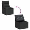 vidaXL Garden Sofa Set Black