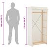 vidaXL Wardrobe White Fabric and solid fir wood frame