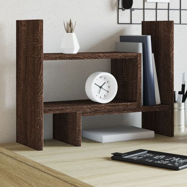 vidaXL Desk Organiser Brown Oak 15.2x6.7x15.4" Engineered wood