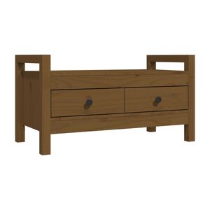 vidaXL Hall Bench Honey brown Solid pine wood Medium Entryway Bench