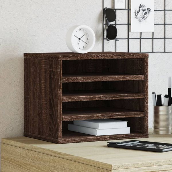 vidaXL Desk Organiser Brown Oak 14.2x10.2x11.6" Engineered wood