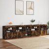 vidaXL Sideboard with LED Lights Smoked Oak 111.4"x14.6"x26.4"