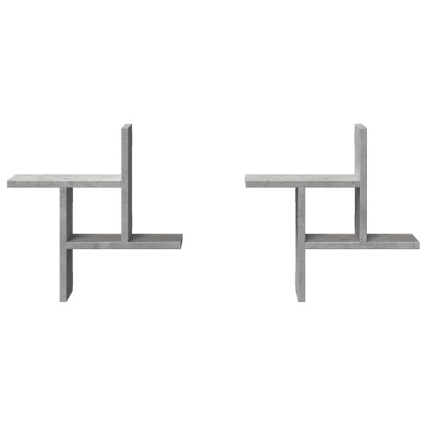 vidaXL Wall Shelf Concrete grey Engineered wood Medium Wall Shelf