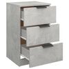 vidaXL Bedside Cabinet Set of 2 Concrete grey Engineered wood Standard