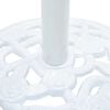 vidaXL Umbrella Base White Cast iron 15.7 in diameter base