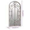 vidaXL Garden Mirror Sand Iron, Glass 27.6 x 11.8 in Decorative Inlays